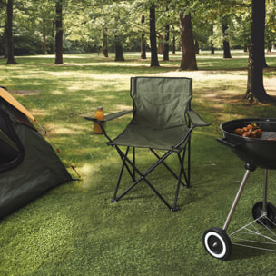 Fauteuil Camping Pliant Kaki