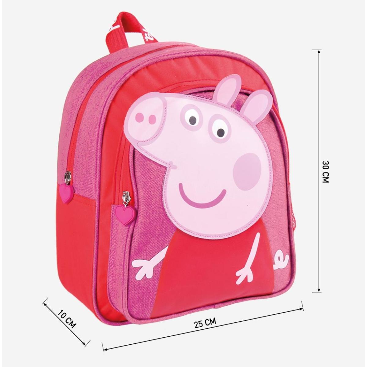 Zaino Asilo Sagomato Peppa Pig con tasca frontale Lei Peppa Pig Multicolor