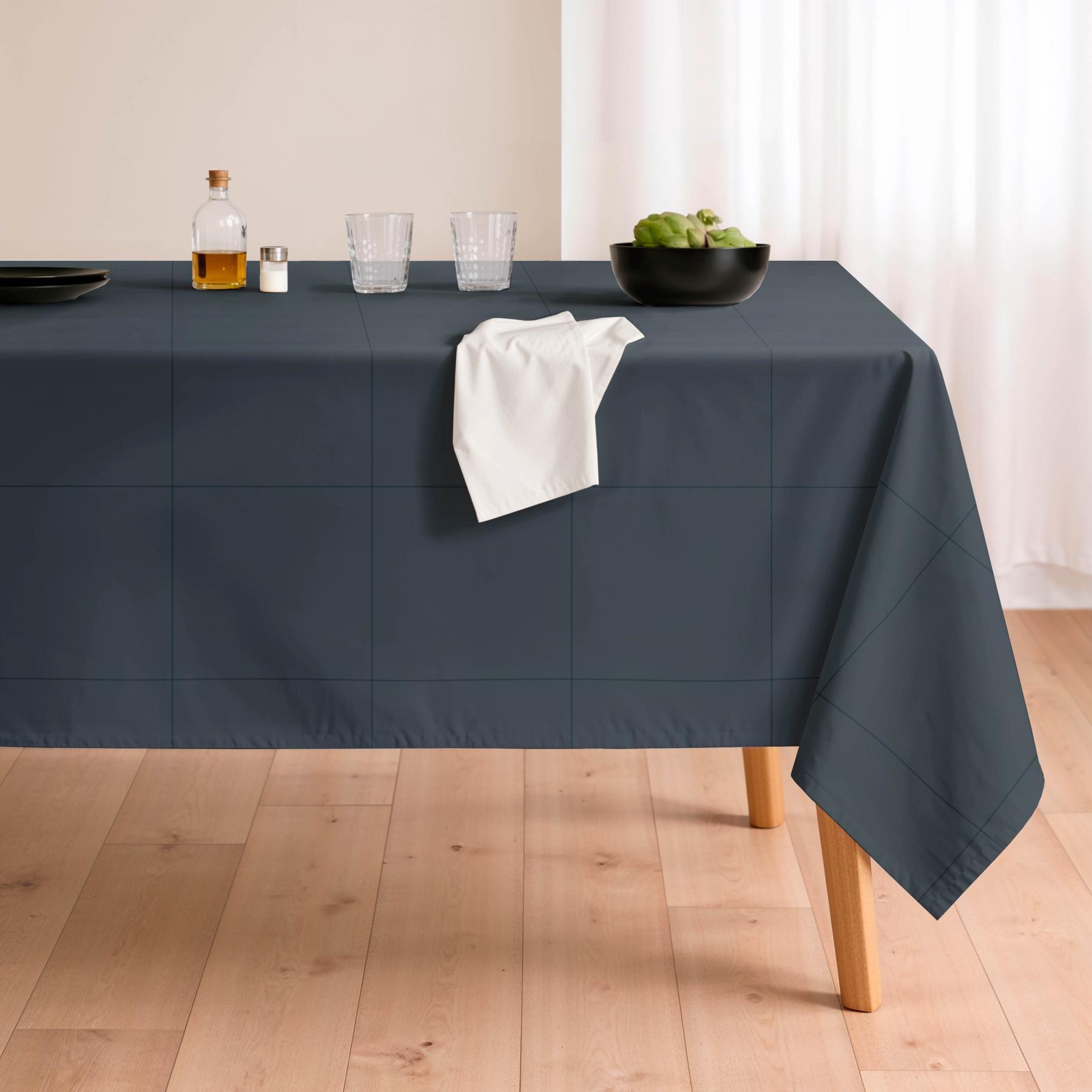 Nappe anti-taches LAO BLEU - en 100 % coton