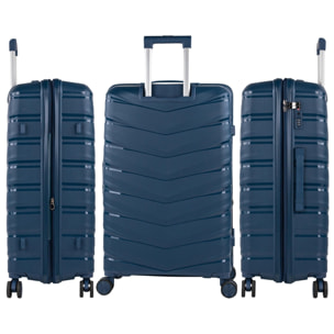 Juego De Maletas Rígidas Pp Jaslen Varese Azul Vaquero