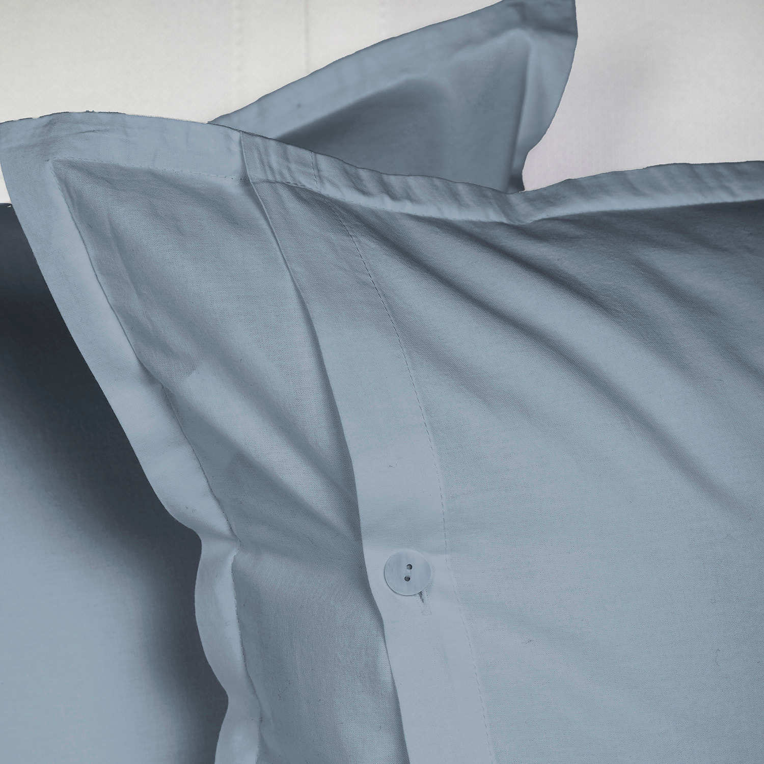 UNO CASA DESIGN Sacco Copripiumino in Puro Cotone Garment Washed_No-Stiro_matrimoniale_azzurro