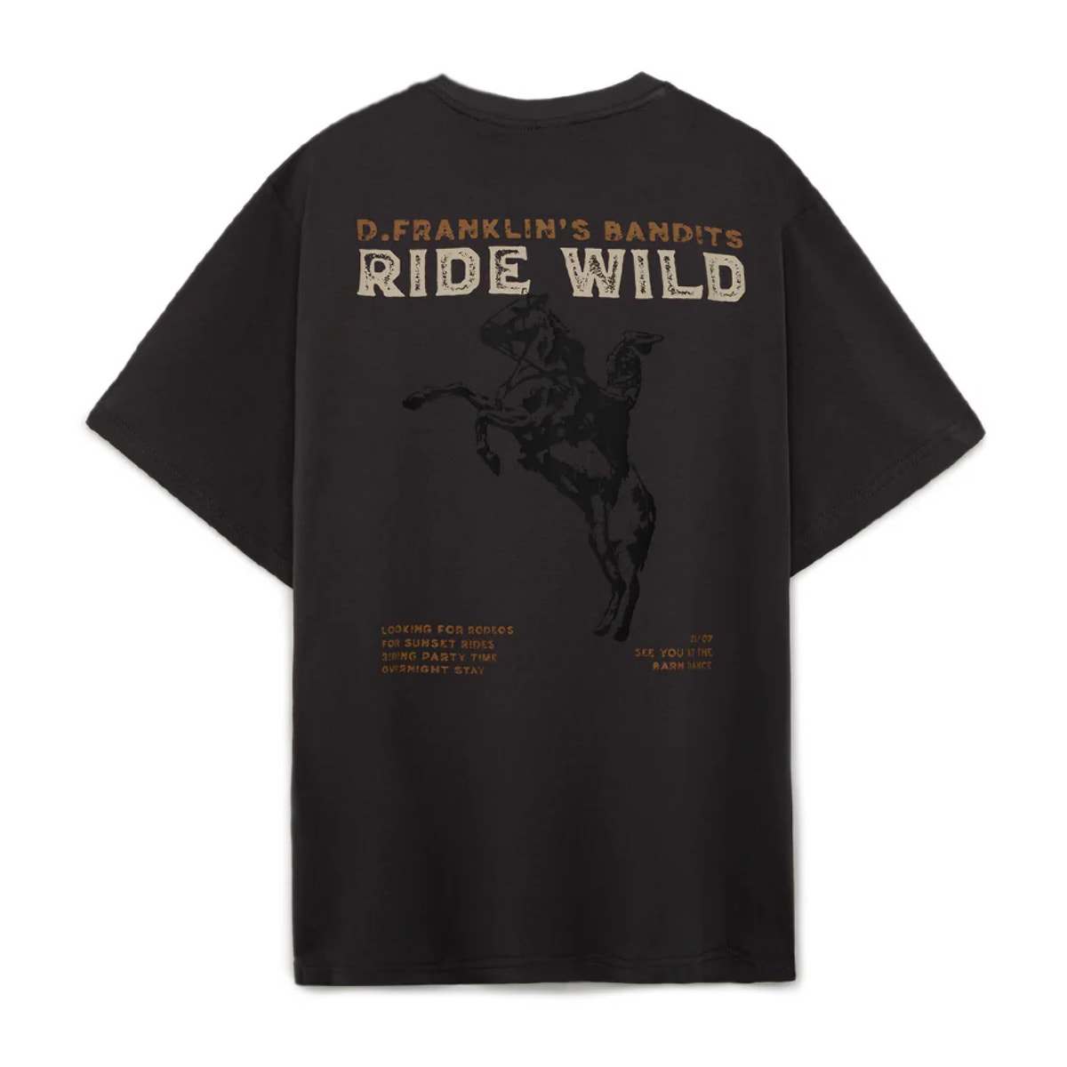 Camiseta Hombre Ride Wild Antracita