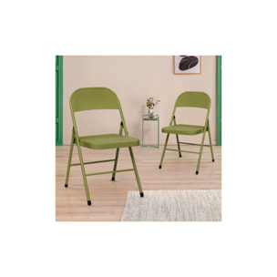 Chaises métal pliante Lucy - Vert