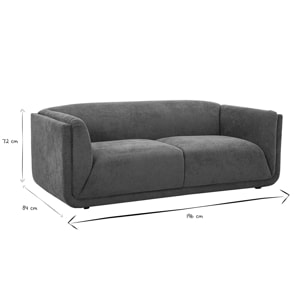 Canapé design 3 places en tissu chenille terre brûlée HOSBO