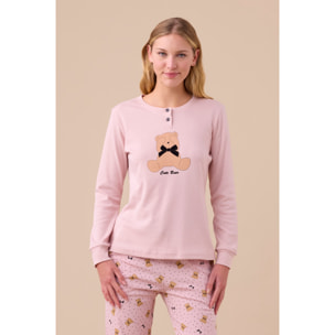 Pigiama donna invernale in caldo cotone articolo orso. Noidinotte