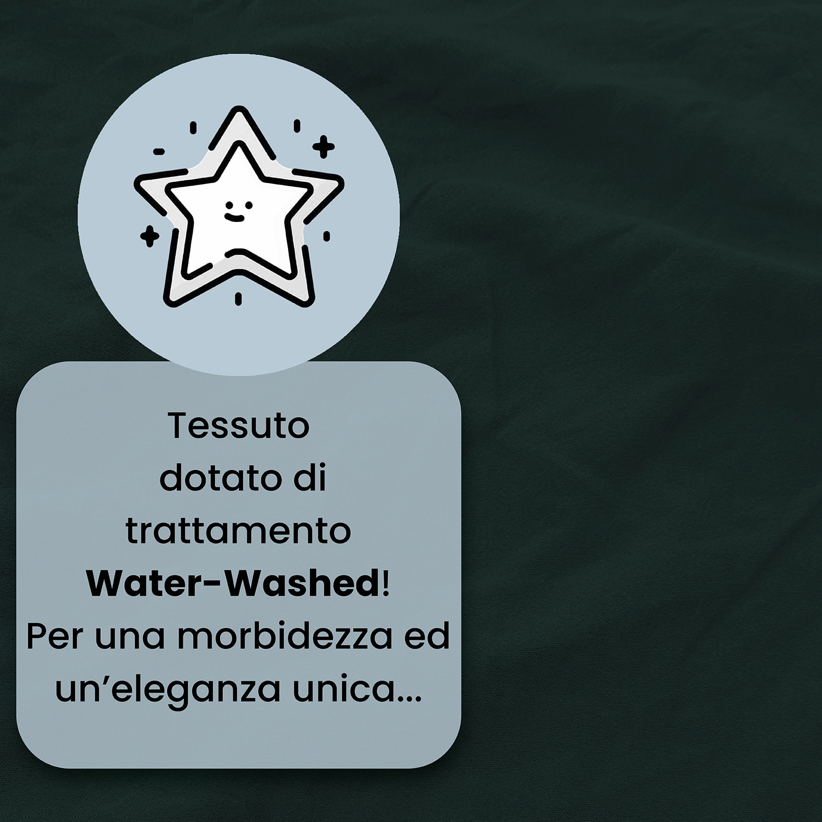 COMPLETO LETTO WATER WASHED, 100% Microfibra, No Stiro - OTTANIO