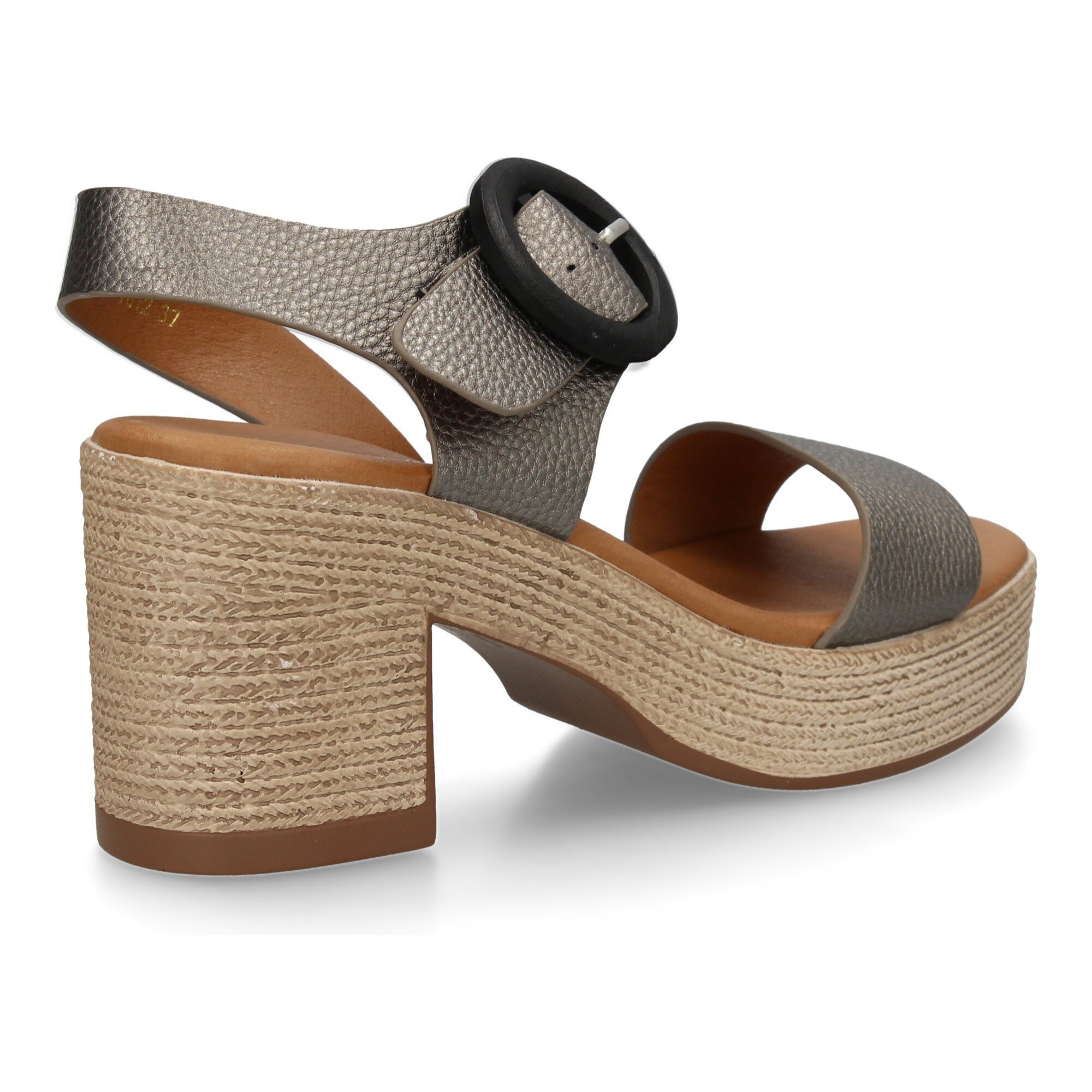 Sandalia de tacon para mujer diseño moderno elegante y comodo con tiras cruzadas en el talon.