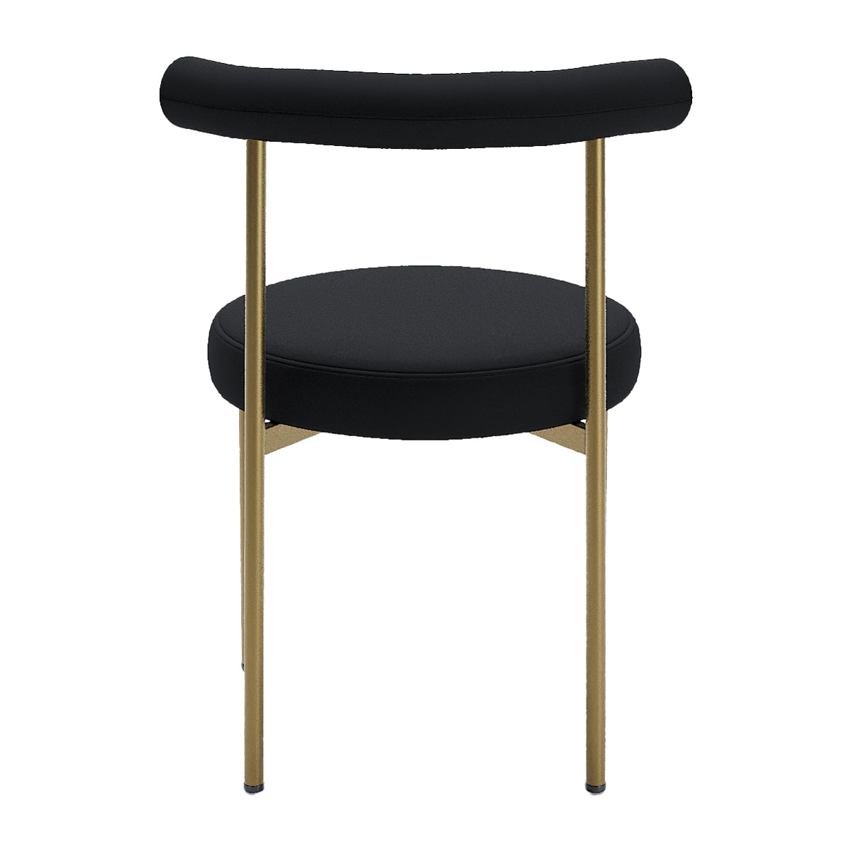 Lot de 2 chaises de table velours noir