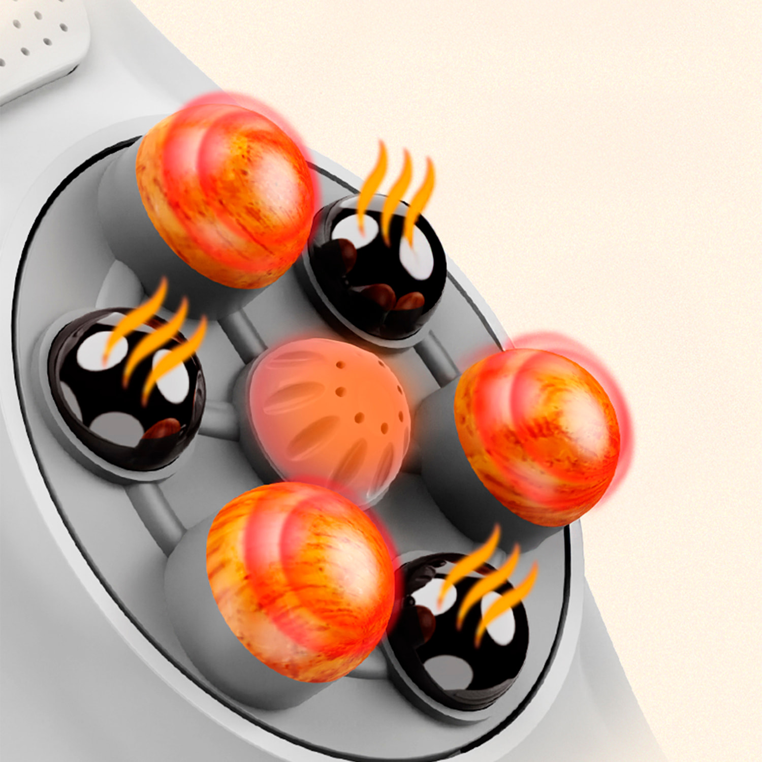 Cinturón de masaje para cintura y abdomen con compresa caliente de 3 intensidades y 2 niveles de potencia.