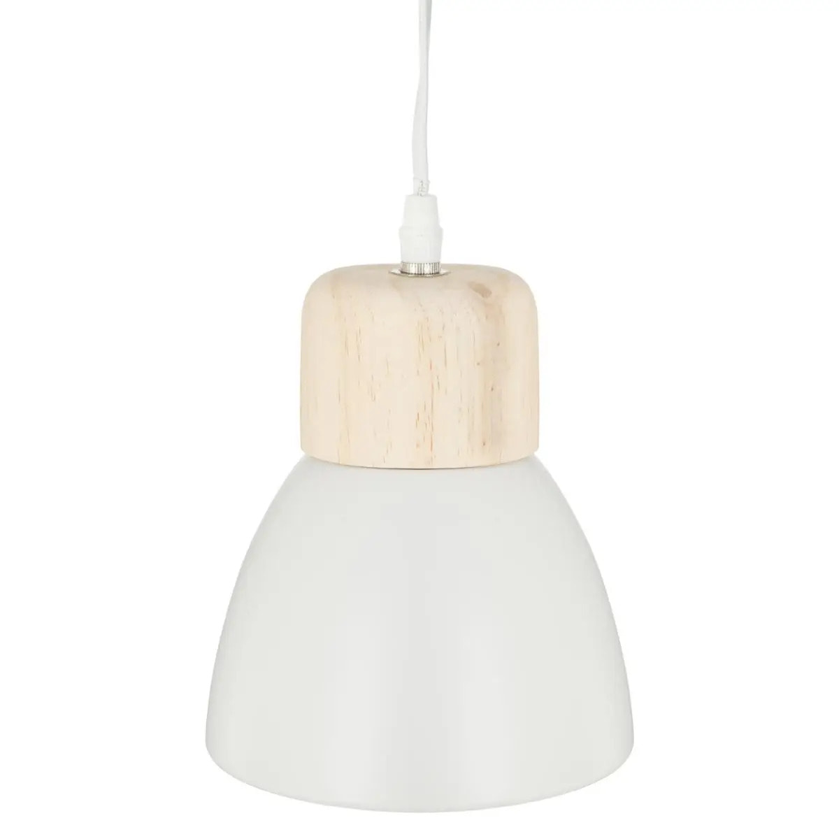 Suspension métal "Desy" blanc D15cm
