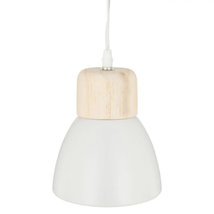 Suspension métal "Desy" blanc D15cm