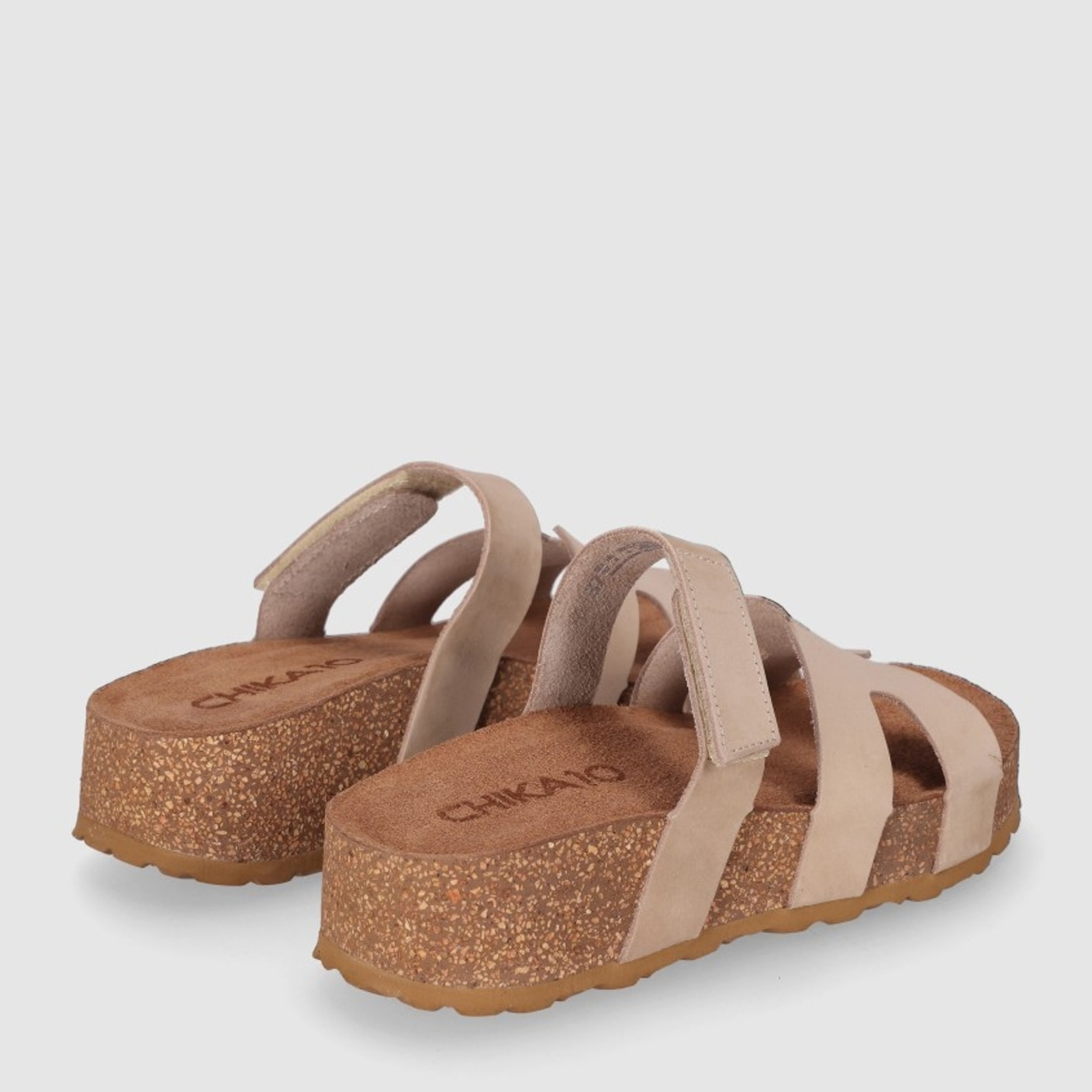 Sandalias de Serraje - Arena - Tacón: Bajo