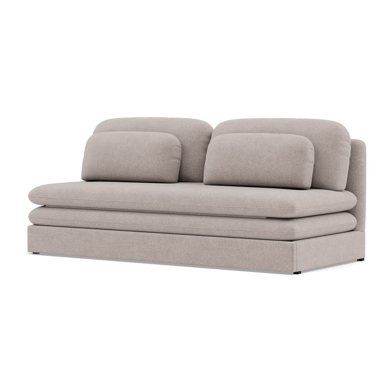 Ysal - canapé 3 places convertible déplimousse en velours texturé - Gris clair
