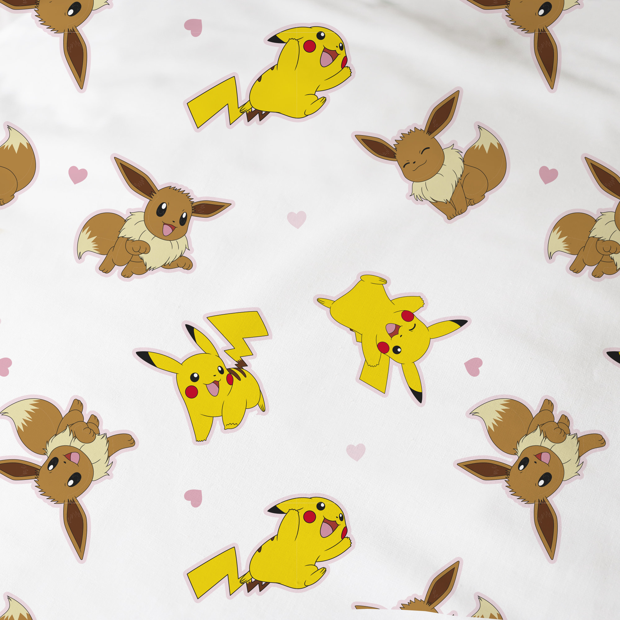 Parure de lit imprimée 100% coton, POKEMON EVOLI