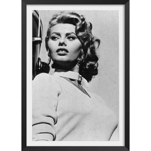 Affiche de film Sophia Loren, La chance d'être femme, 1955 Affiche + cadre en bois - Noir
