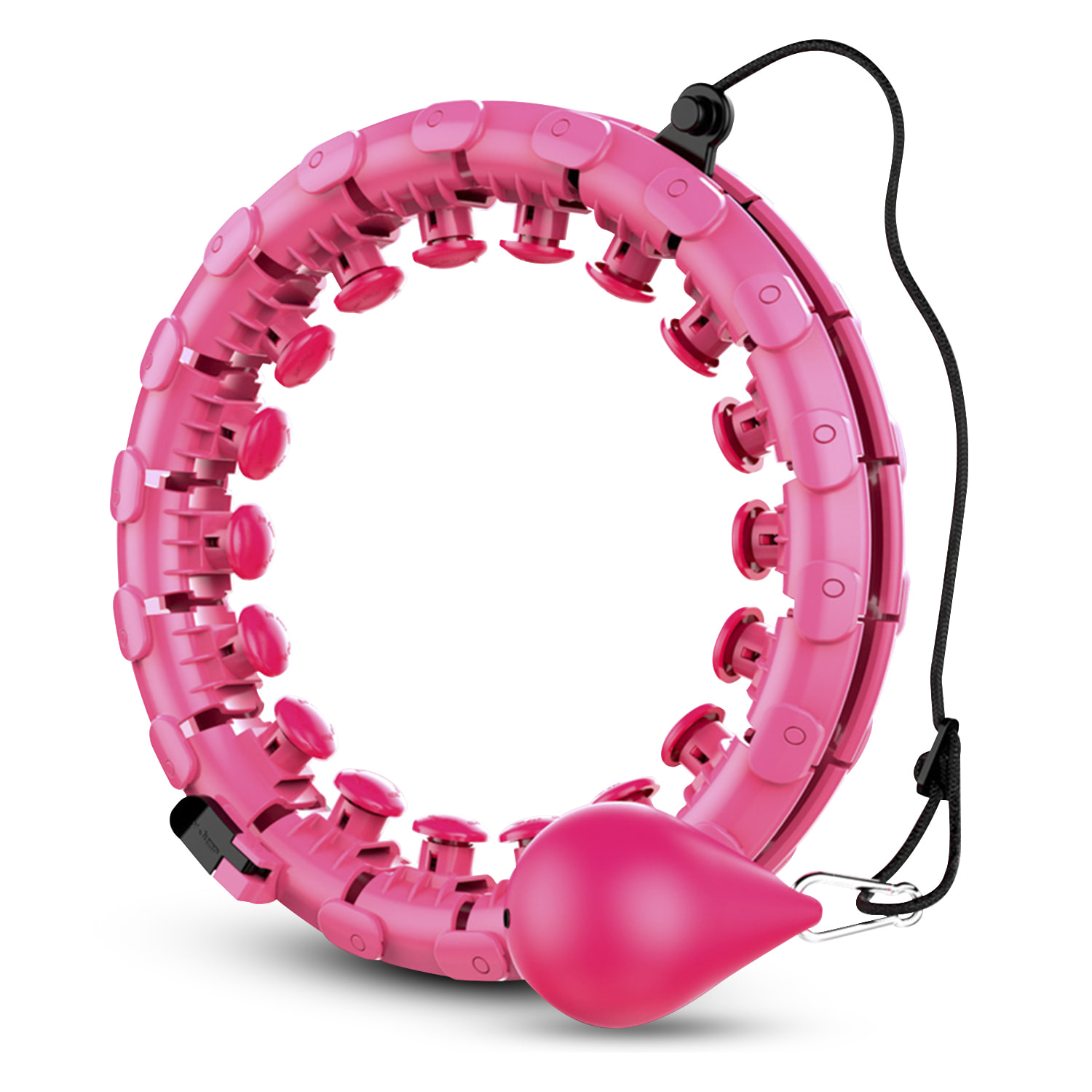 Aro Hula Hoop deportivo para Fitness, aro ajustable, no se cae, contrapeso giratorio. Equipo de gimnasia y fitness para el hogar.