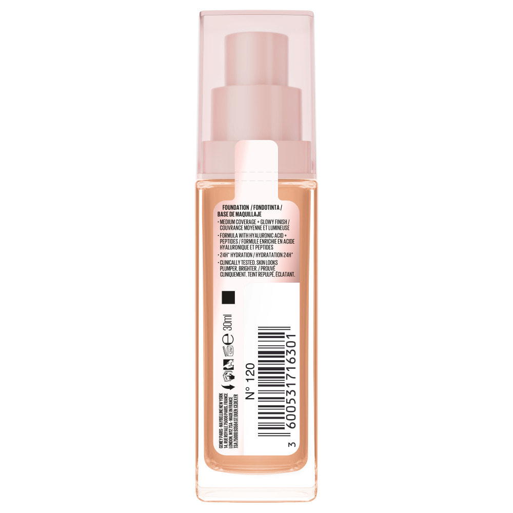 Maybelline New York Lifter Plump & Glow Foundation 120 30 ml