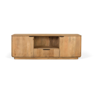 Mueble TV de Madera de Mango 160 Cm Estilo Rústico Moderno