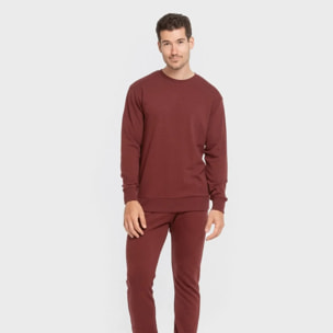 Pantalón largo básico deportivo burdeos