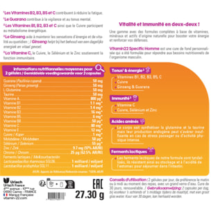 VITAMIN'22 - Specific Homme - Complément alimentaire à base de 14 vitamines et minéraux - Répondre aux besoins spécifique de l'homme - Sans gluten - Fabriqué en France - Lot de 2 produits