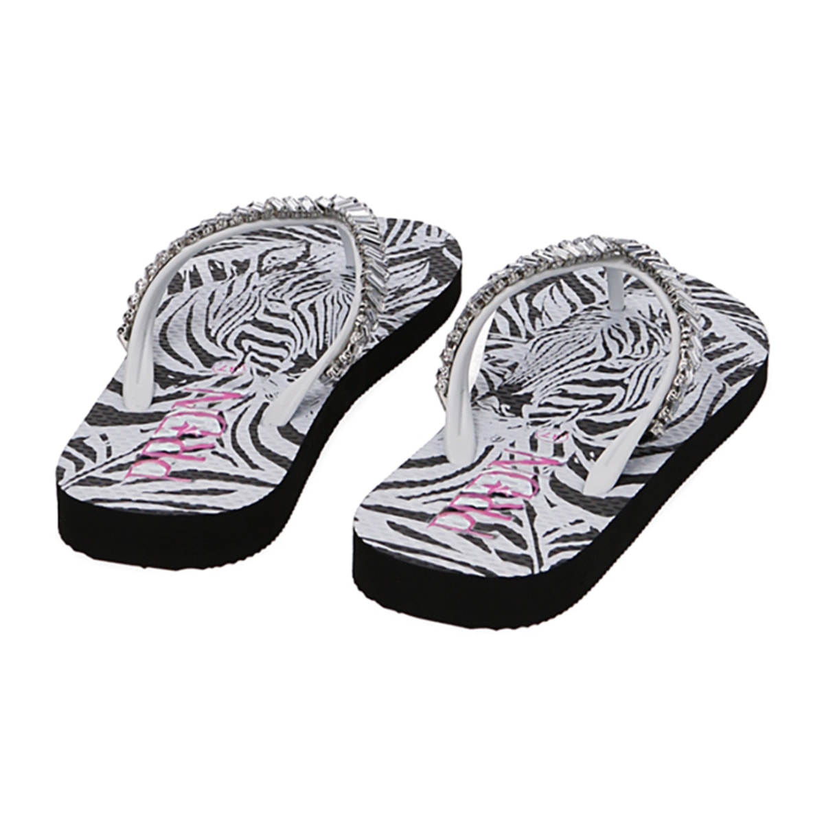 Chanclas de playa de cebra