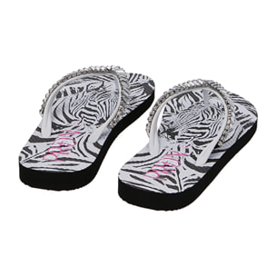 Chanclas de playa de cebra