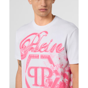PHILIPP PLEIN Round Neck T-Shirt Ceramic Signature