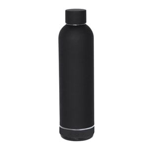 Bidón térmico con Altavoz Bluetooth e iluminación LED RGB. Con 540 ml de capacidad, en acero inoxidable de doble pared. Libre de BPA.