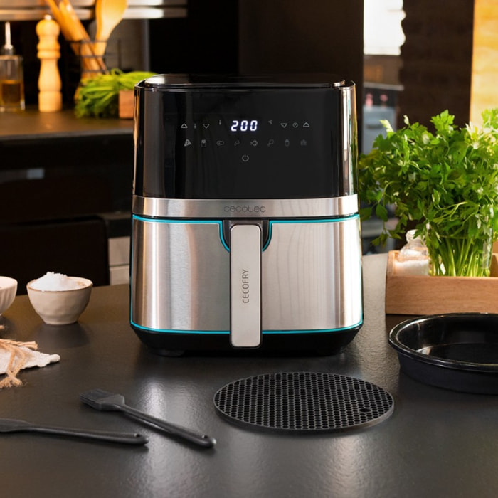 Cecotec Friggitrice ad aria Cecofry Full Inox Pro 5500 con Accessori