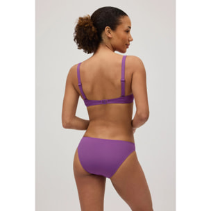 Slip bikini in micropiqué viola