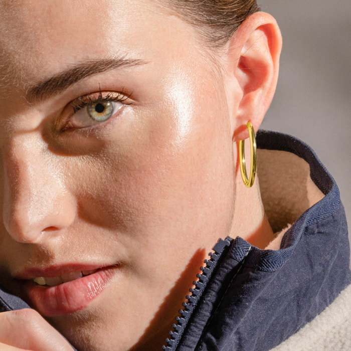 Pendientes acabado oro 18K
