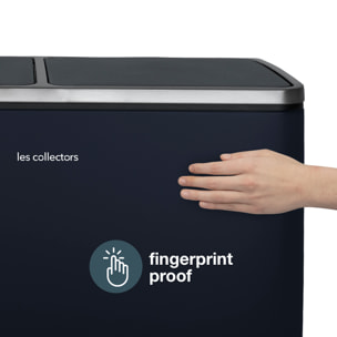 Papelera de reciclaje de pedal N°908 Les Collectors, 60 L, Azul noche