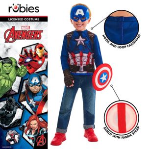 KIT DISFRAZ CAPITAN AMERICA INF