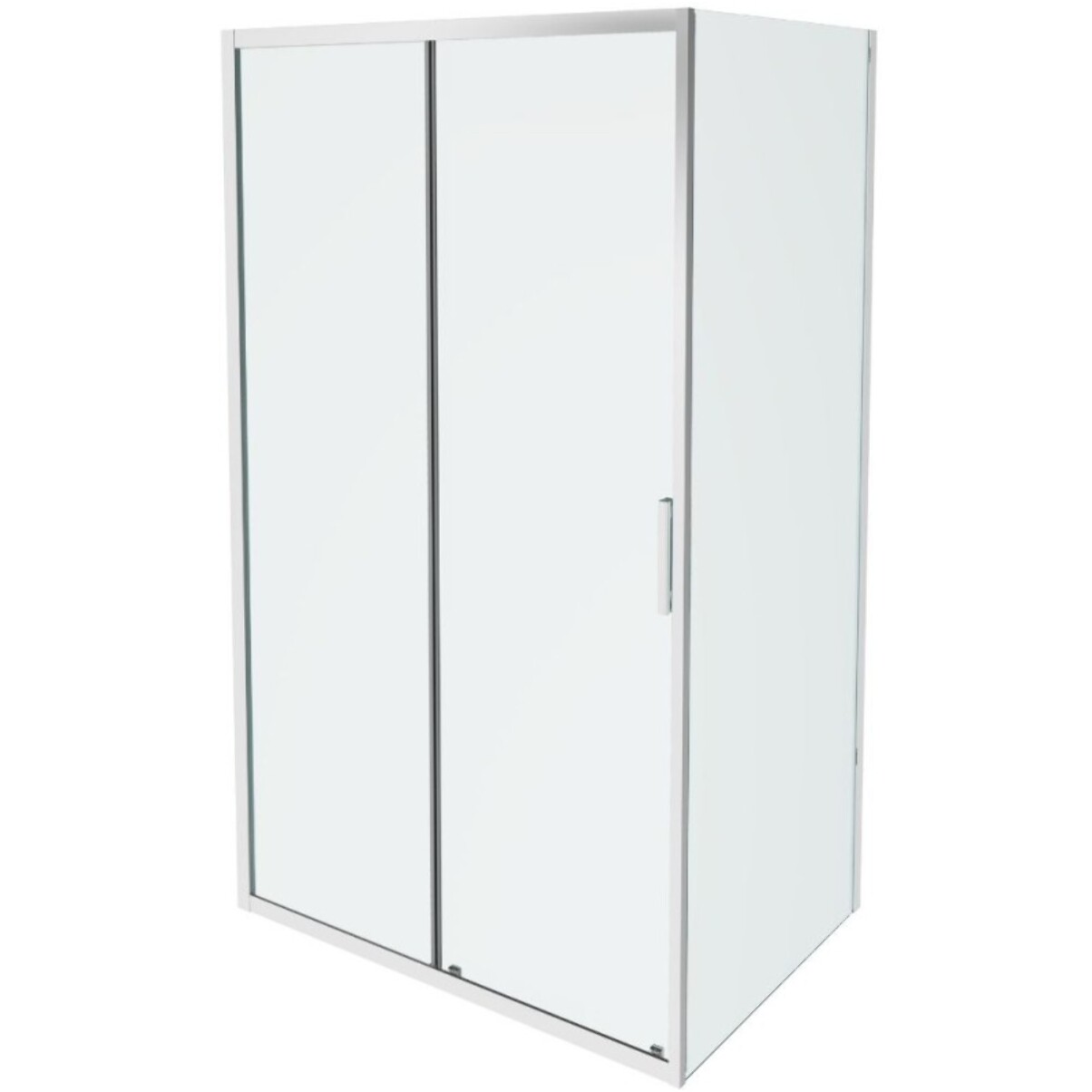 Paroi de douche porte coulissante en angle 120 x 90 cm L'Ingénieuse