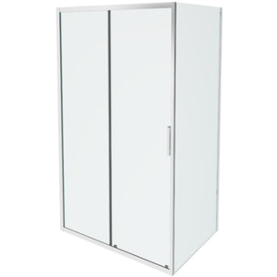 Paroi de douche porte coulissante en angle 120 x 90 cm L'Ingénieuse