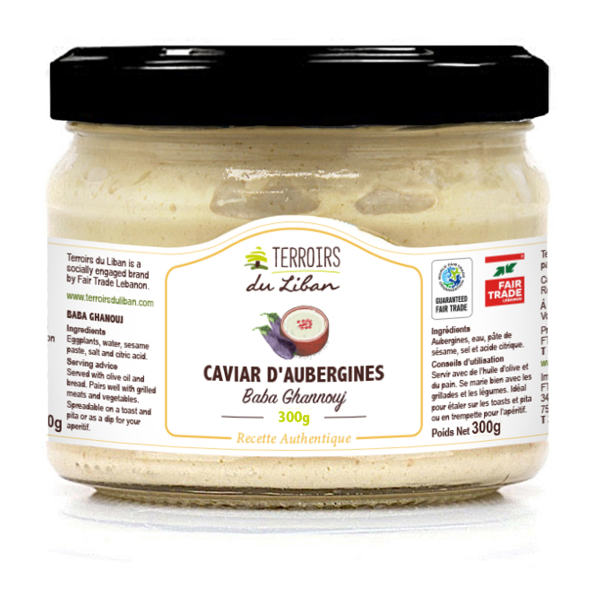 Caviar d'Aubergines Baba Ghanouj - 300g - Terroirs du Liban