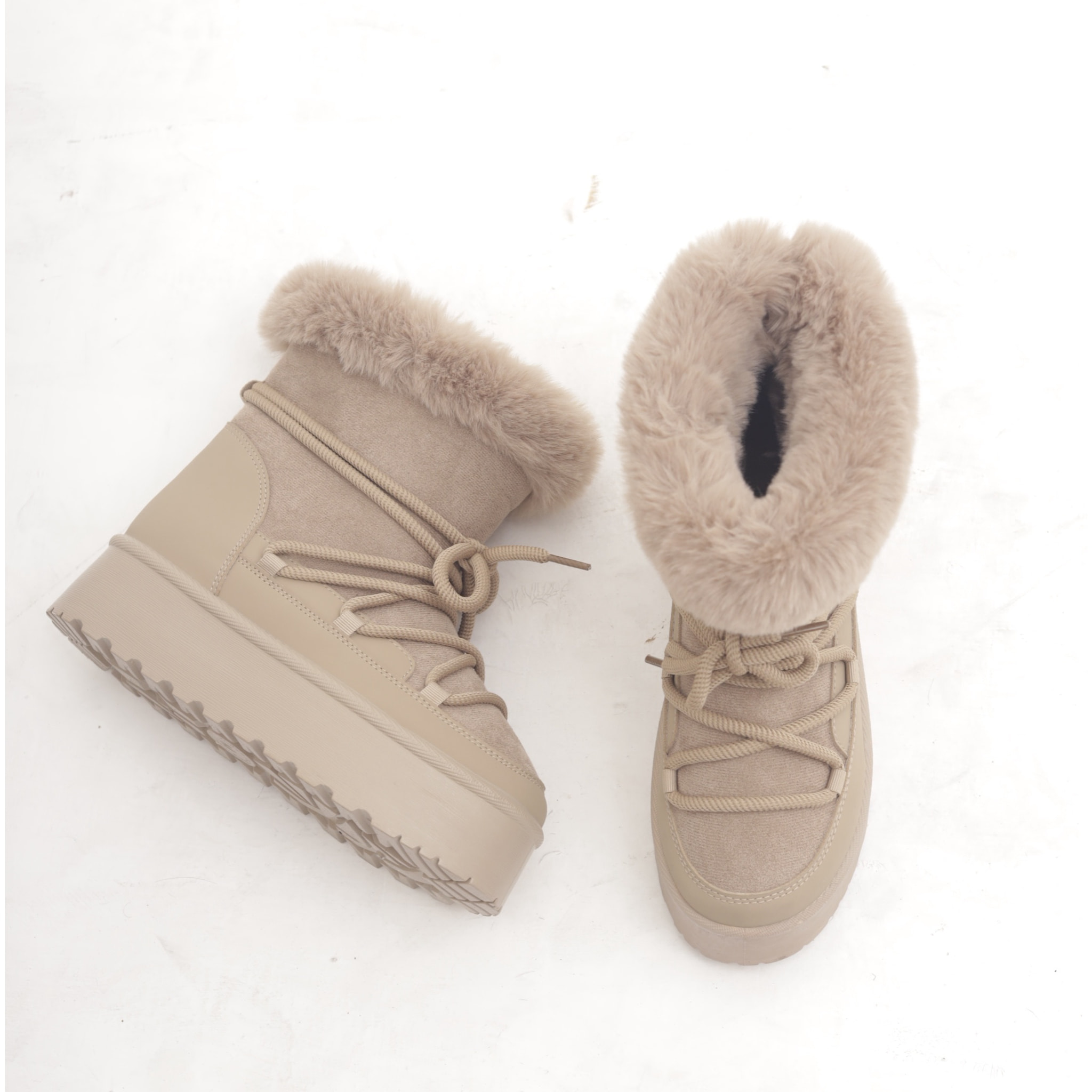 STIVALETTO MAMMUT LACCI TAUPE