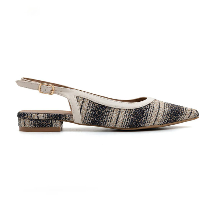 Slingback tonal texture - BEIGE