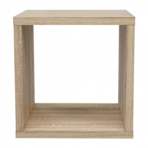 Etagère cube 1 casier décor en bois - 5 coloris - MAURO