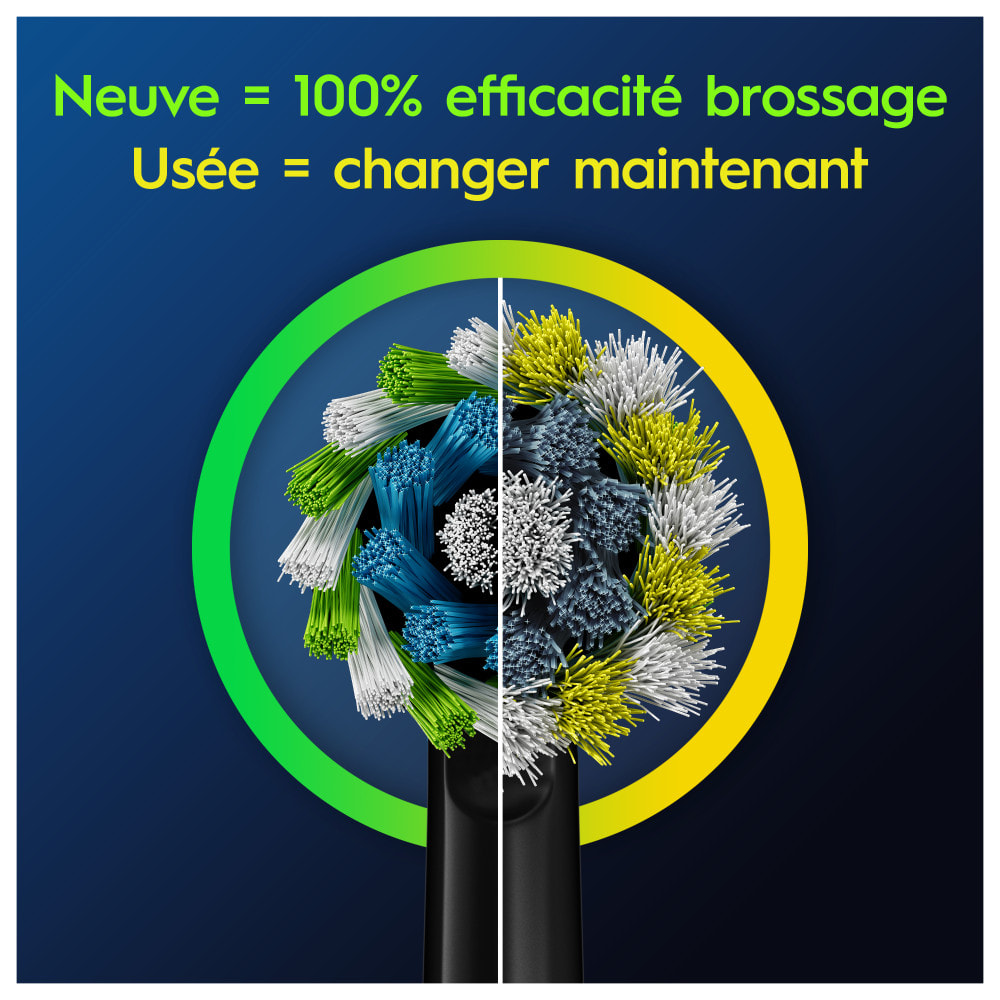 Oral-B Pro Cross Action Noire Brossettes Pour Brosse À Dents, 4 Unités