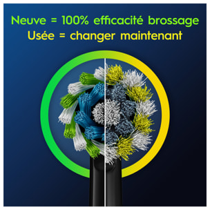 Oral-B Pro Cross Action Noire Brossettes Pour Brosse À Dents, 4 Unités