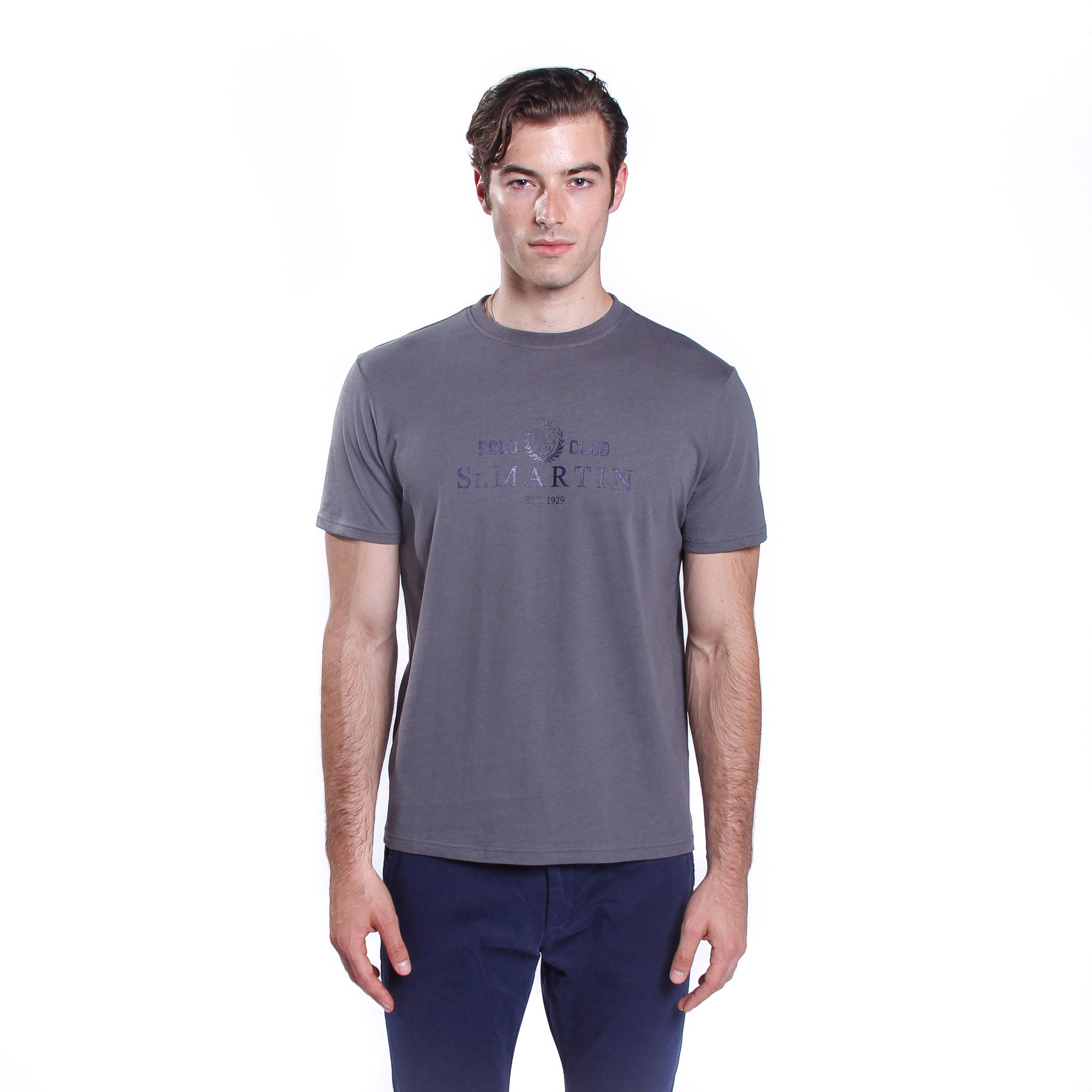 T-shirt jersey con ricamo logo davanti