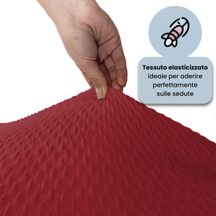 COPPIA VESTISEDIA CON SCHIENALE FASHIONABLE, Microfibra/Cotone/Elastan - BORDEAUX