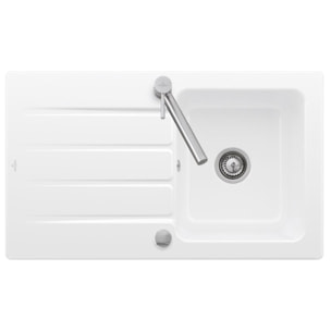 Evier 1 bac 86 x 51 cm Architectura 50 Blanc vidage automatique inclus
