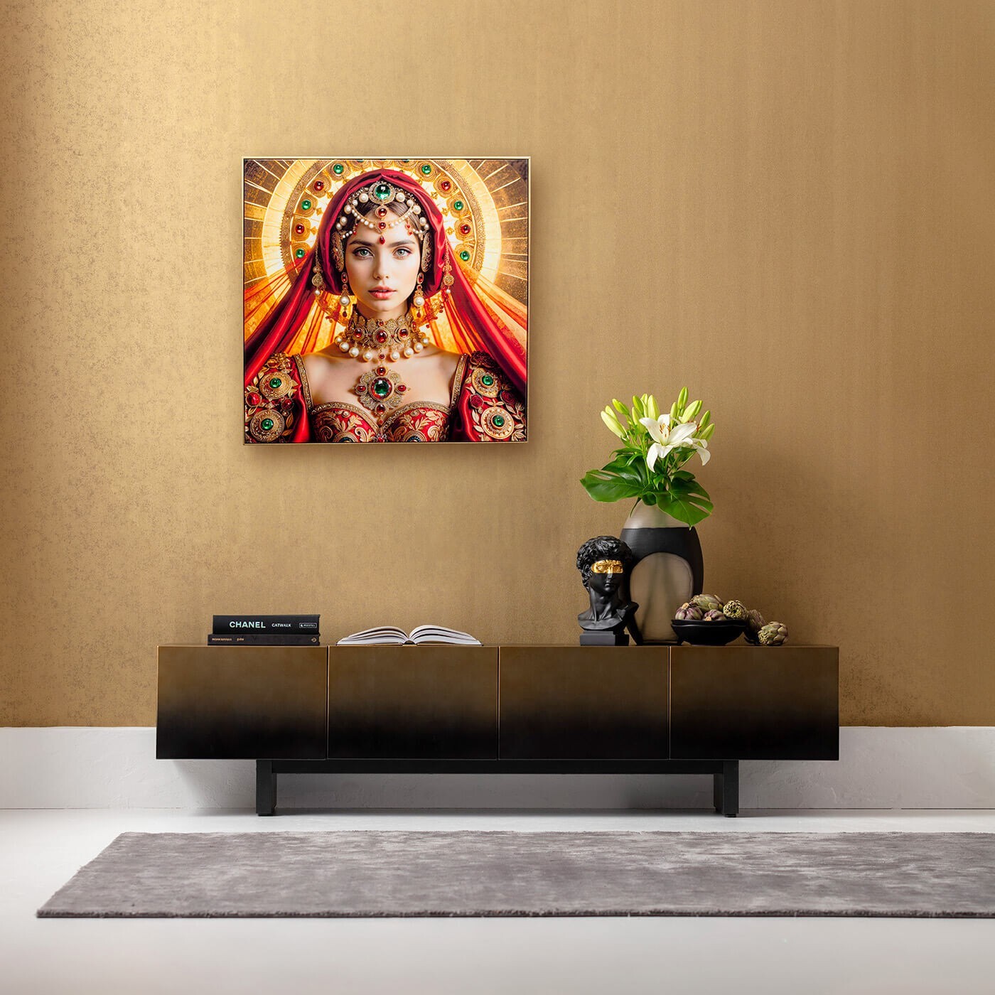 Tableau Frame Saint femme 100x100cm Kare Design