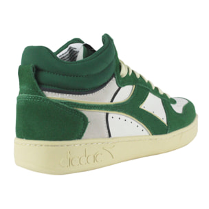 Zapatillas Sneaker para Hombre - DIADORA Magic basket demi cut suede leather 501.178563 01 C1912 Amazon/White