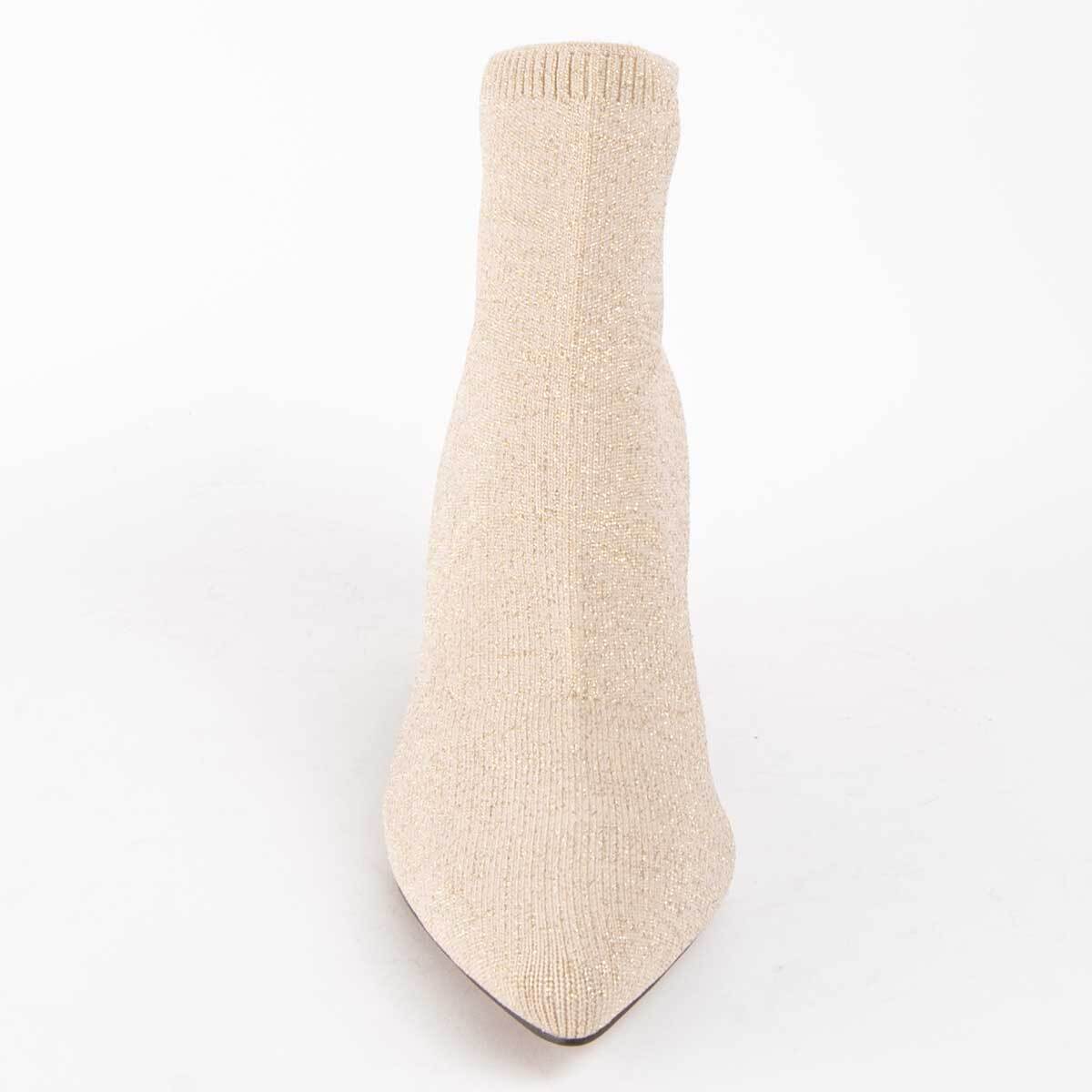 Botín De Tacón - Beige - Altura: 5 Cm