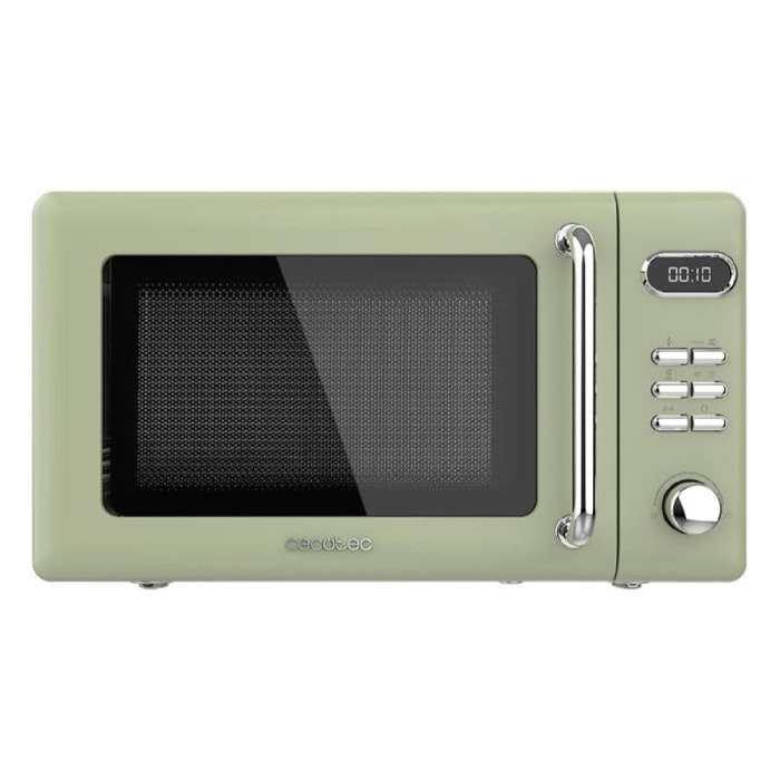 Cecotec Micro-Ondes Digital avec Grill Proclean 5110 Retro Vert. 20 L, 700 W en