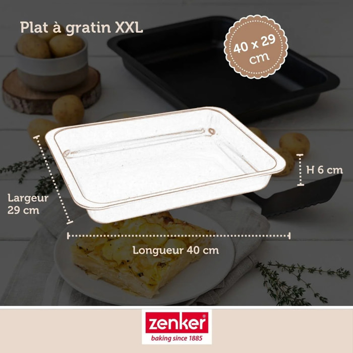 Plat à four XXL 40 x 29 x 6 cm Zenker Special Cooking