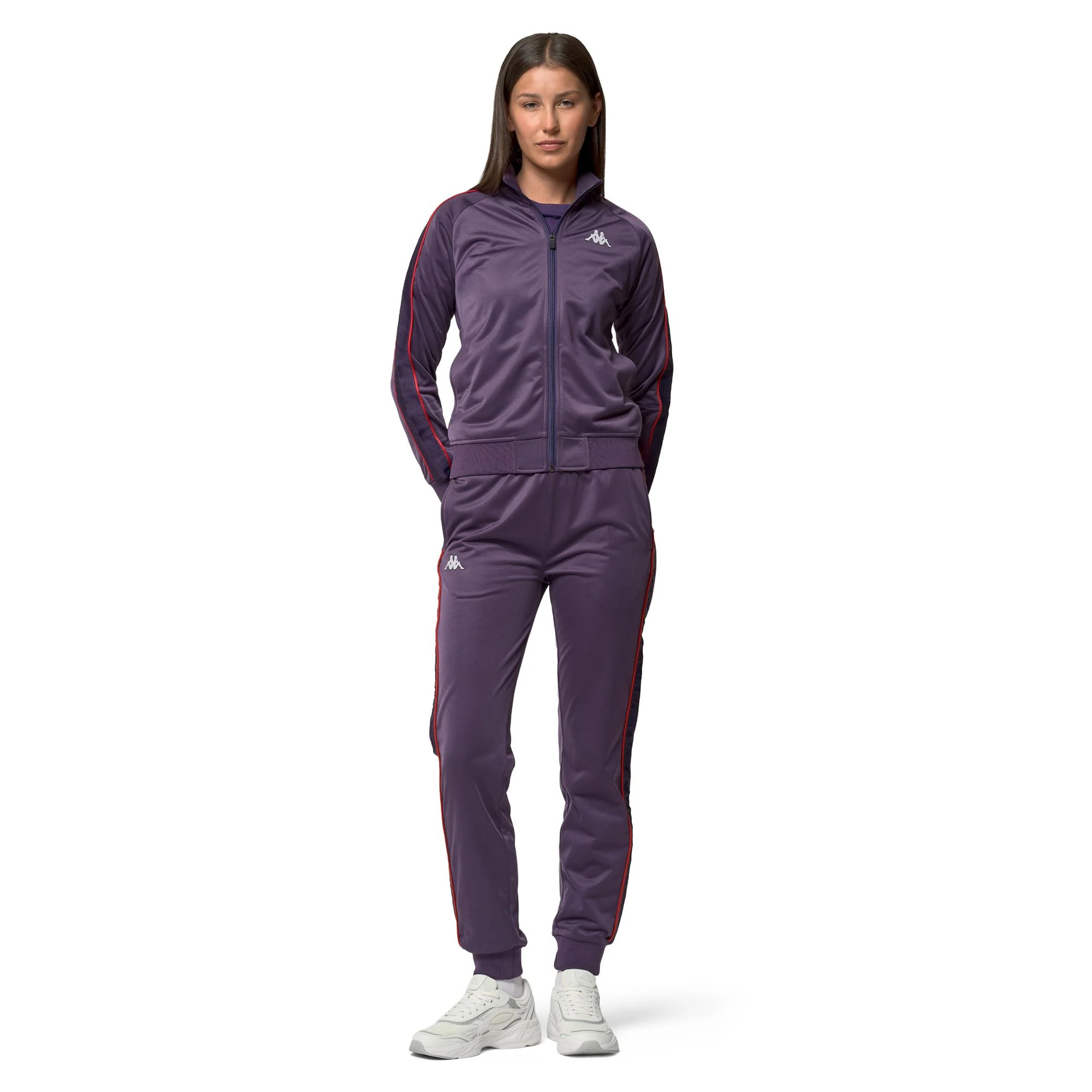 Kappa - Pantaloni Donna Viola - 222 Banda Wrastoria Slim